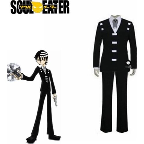 Anime Costume Soul Eater Death The Kid Uniform Cloth Cosplay Costume Full Set For Halloween Costume Any Size