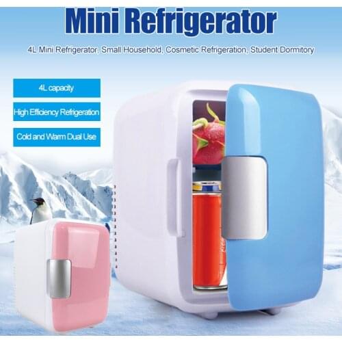 Mini 4L Fridge Makeup Refrigerators Dual-Use for Home Room Car Small refrigerator LB88