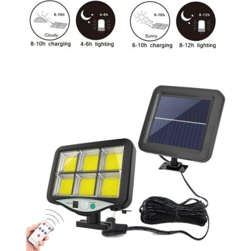 Seperable 120 LED Solar Powered Light 3 Modes PIR Motion Sensor Solar Wall Lamp Outdoor Waterproof Garden Yard Security Lights i