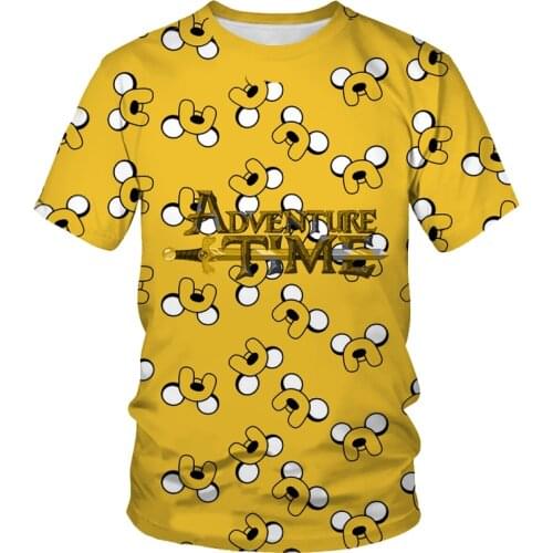New hot-selling childrens T-shirt 3D printing animation Harajuku street casual fashion cute trend short-sleeved T-shirt