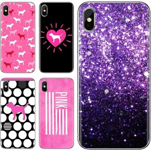 Silicone Skin Cover PINK VS Brand NEW LOVE PINK For Samsung Galaxy A10 A40 A50 A70 A3 A5 A7 A9 A8 A6 Plus 2018 2015 2016 2017