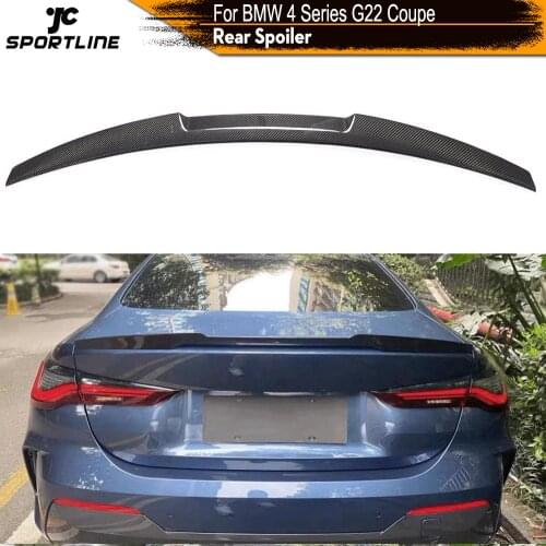 Rear Trunk Spoiler Wing Lip for BMW 4 New Series G22 Coupe 2021 Carbon Fiber Rear Trunk Boot Lip Wing Spoiler