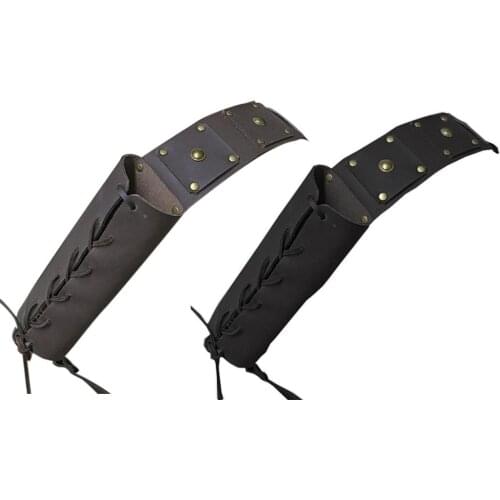 Medieval Retro Sword Shoulder Back Sheath Frog Holder For Adult Men Warrior Costume Rapier Leather Buckle Holster