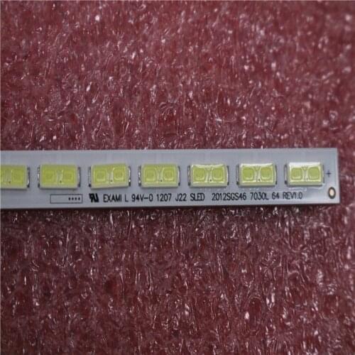 For LJ64-03495A LTA460HN05 46EL300C 46HL150C LED strip SLED 2012SGS46 7030L 64 REV1.0 1 Piece=64LED 570MM