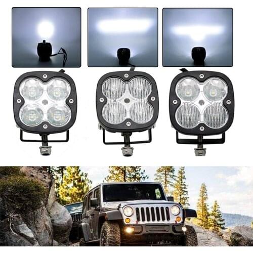 40W LED Work Light 6000K White Spot Beam Lightings Square Working Lamp For Car Motocycle Off-Road Truck Universal 12V 24V
