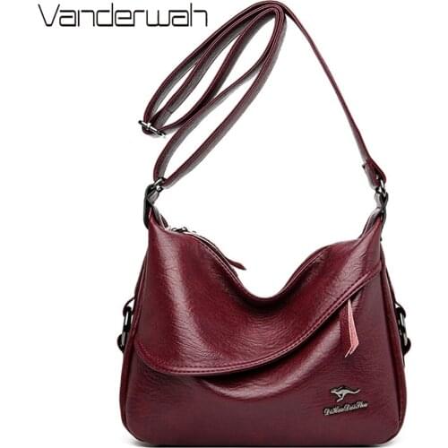 VANDERWAH New Luxury Handbags Women Bags Designer High Quality Leather Shoulder Bags for Women 2021 Casual Female Crossbody Bag