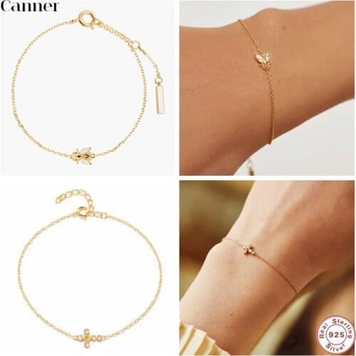 Canner 100% 925 Sterling Silver Bracelets For Women Creative Chain Charm Bracelets Fine Jewelry Bijoux Pulsera Bracelet Femme W5