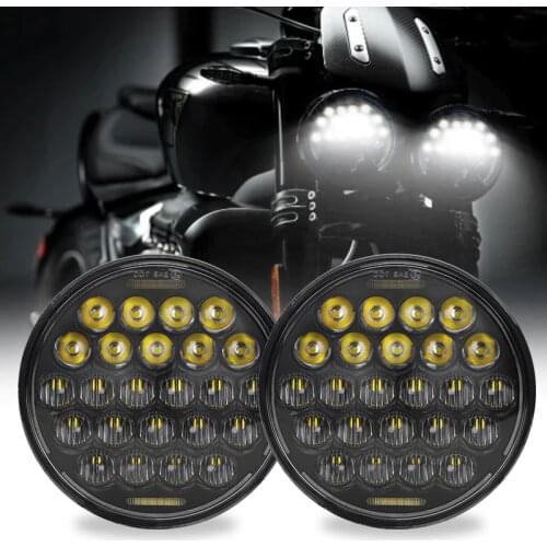 1pcs 5.75" HID LED Headlight High/Low Beam 5 3/4" Front Driving Head Light Headlamp For 5.75inch Motorcycle Headlamp