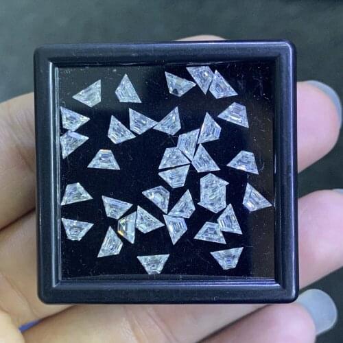Meisidian 2 Pieces 5X3X2mm Boat Shape Trapezoid Cut Moissanite VVS1 D GRA Loose Stone Price