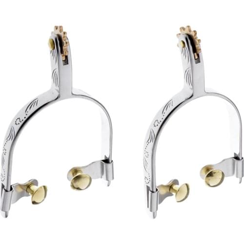 Horse Training Accessories Horse Riding Boots Spur Silver