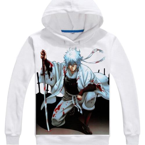 Gin Tama Silver Soul Hoodie Anime Gintama Cosplay white hoodies Cute Sweatshirts Japanese Cartoon Fans