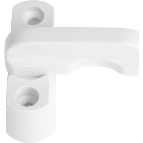 85x21x37mm White Plastic Child Safe Security Window Door Sash Lock Safety Lever Handle Sweep Latch with Screws and Screw Caps