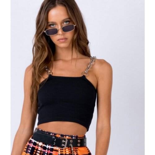 Chain Strap 2019 New Fashion Hot Sexy Charming Women Summer Sexy Casual Sleeveless Short Tee Shirt Top Vest Strap Tank Top