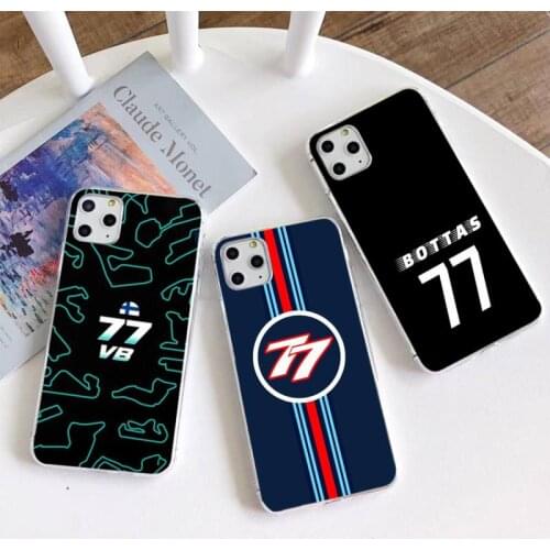 Formula 1 F1 Racer Bottas 77 Phone Case for iphone 12 pro max mini 11 pro XS MAX 8 7 6 6S Plus X 5S SE 2020 XR cover