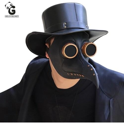 Plague Doctor Maske Latex Steam Punks Maske Glasses Halloween Bird Cosplay Steampunks Beak Masks Prop Carnival