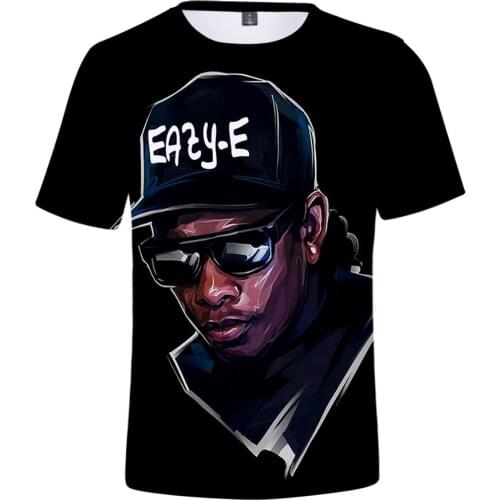 Hot Sale Singer Eazy E Kaos T-Shirt 3D Short Sleeve Unisex Fashion Casual Harajuku Round-neck Short Sleeve Streetwear Top Tees