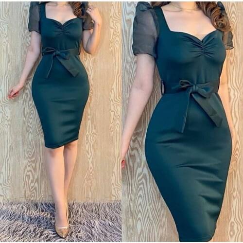 Short Cap Sleeve Burgundy Evening Dresses with Bow Tea Length Zipper Back Satin Abendkleider Formal Party Gowns for Women