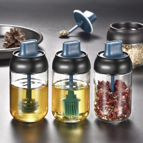 Kitchen Bottle Spoon Cover One Seasoning Bottle Salt Brush Oil Honey Bottle Seasoning Jar Canister Set Canister Set Kitchen