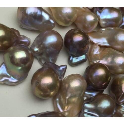MADALENA SARARA AAA 12-13mm Colorful Purple Pink White Baroque Pearl Weird Shape For DIY Jewelry Making 2pcs/lot