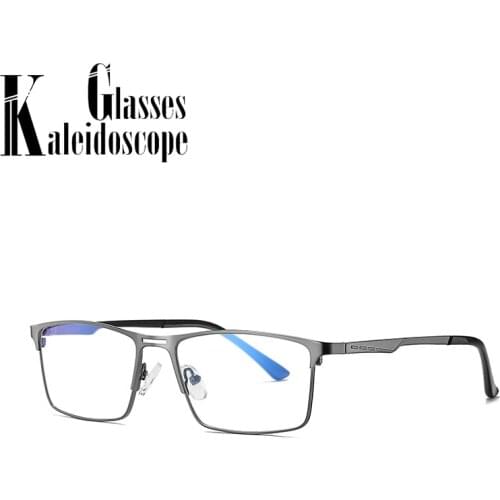 New Metal Frame Business Anti Blue Glasses Men Fashion Eyeglasses for Male Protection Myopia Prescription Eye Glasses Frames