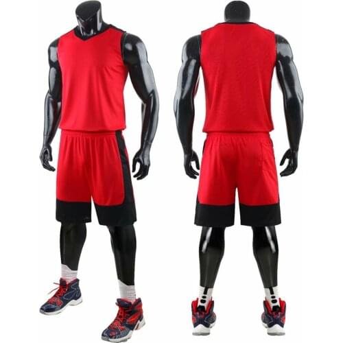 Basketball jersey adult children training set men blank usa college tracksuits breathable pockets basketball uniforms customized