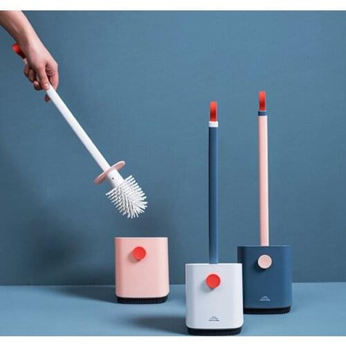 2019 New Bathroom Portable Long Handle Cleaning Tool Toilet Brush Lavatory Brush Toilet Brush & Holder Set