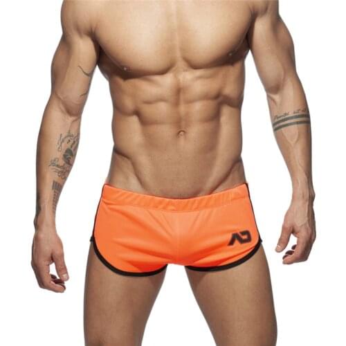 New Mens Swimwear Solid Beach Board Shorts Fitness Summer Beachwear Running Sports Sea Surf Pants Quick Dry Mens Trunks 2020