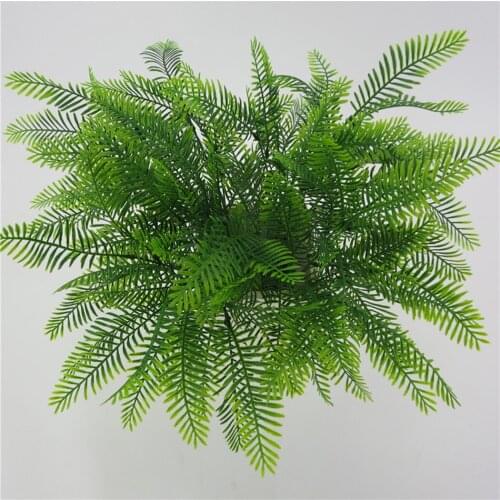 Plastic Artificial Fern Plant Lifelike DIY Artificial Fern Bush Faux Plant For Festival Party Wedding Home Office Ornaments