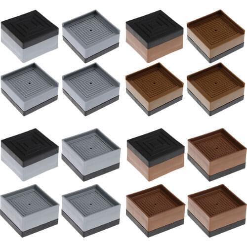 Furniture Lifts Table Bed Supports Anti Vibration Washing Machine Stand Non Slip Feet Pads Plastic Rubber Leg Covers Floor Guard