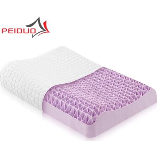 Purple Pillow Neck Support 360 Triangle Grid Soft Responsive Cool Moisture-Wicking Home Pillow Orthopedic Neck Pain