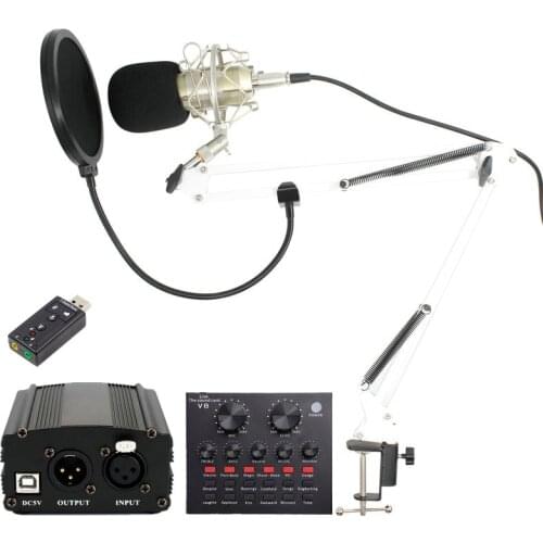 Bm 800 Professional Condenser Microphone for Computer Audio Studio Vocal Rrecording karaoke interview Mikrofon Mic Phantom Power