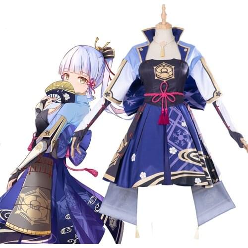 Reneecho Genshin Impact Kamisato Ayaka Cosplay Kamisato Ayaka Wig Hair Costume Women Dress Anime Cosplay