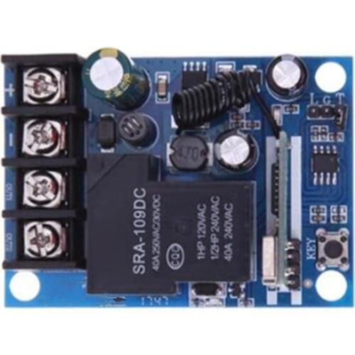 Taidacent 40A High Power Relay DC 24V 48V 1CH 433mhz Rf Remote Control Relay Switch Car Auto Wireless Relay Switch 12v