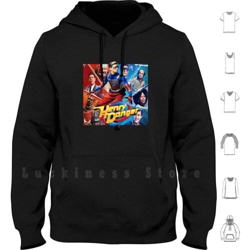 Henry Danger Good Vs. Evil Hoodies Long Sleeve Henry Danger Captain Man Tv Show Kids Children Boy