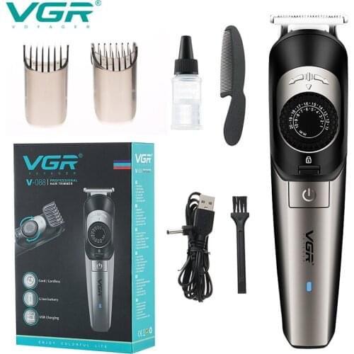 VGR V-088 Professional Electric Hair Trimmer body hair clipper Cutter Beard Shaving Machine Vintage Haircut Cutter Cordless set