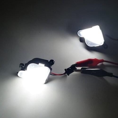 2Pcs for Skoda Octavia Mk2 Mk3 5E 2012-2019 1Z Phase 2 Superb 2008-2019 6000K White LED Under Side Mirror Light Puddle Lamp