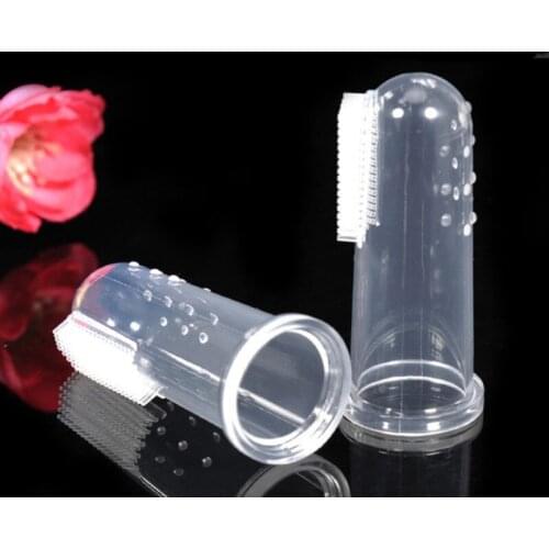 1Pcs Transparent Silicone Pet Tooth Brush Bad Breath Teeth Care Pet Dog Cat Cleaning Supplies Dog Accessories Pet Supplies