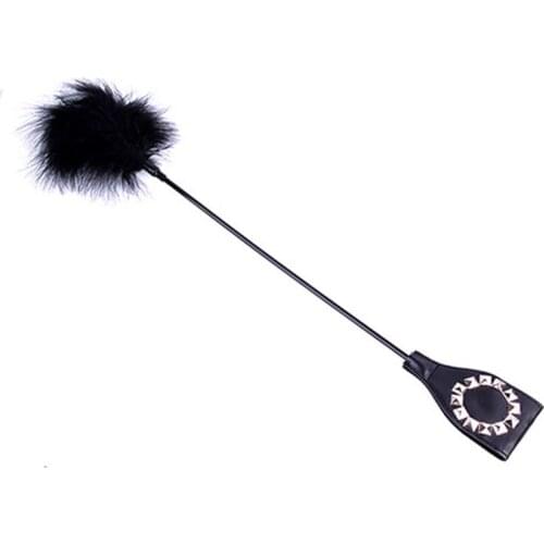 1PC Spanking Paddle Feather Whip Sex Flirt Clit Breast Nipple Fetish Flogger Bitch Sex Toys For Couples Lover Sex Game