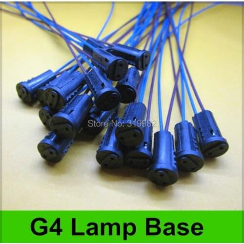 100 pcs/lot G4 Lamp Base Socket G4 Plug Holder for Halogen Lamp Crystal Bulb Light Halogen G4 Lamp Adapter