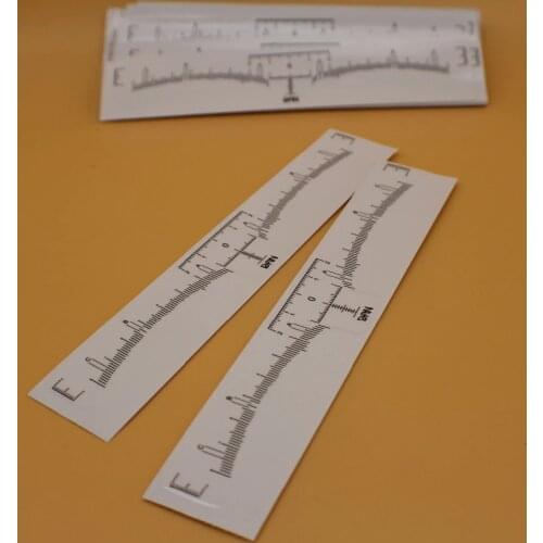 100pcs Disposable Microblading eyebrow measurement ruler stickers Tape Permanent Makeup Tattoo Shaper Template Measure Tool