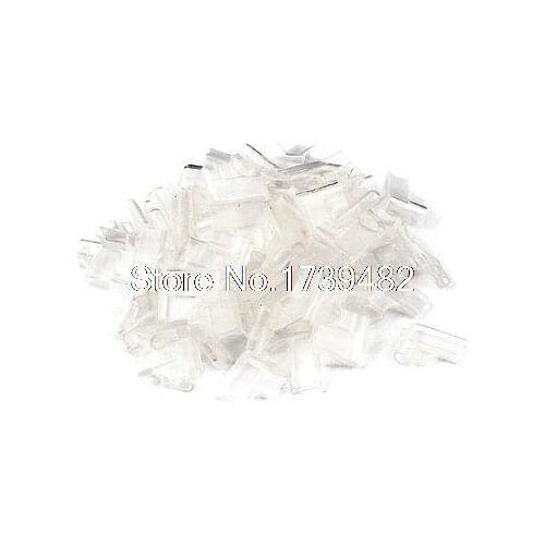 100Pcs Clear PVC Insulated Sleeve Case for 6.3mm Flag Crimp Terminal