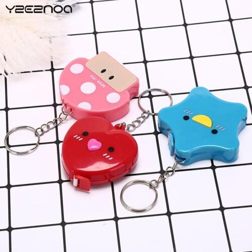150CM Retractable Metric Belt Portable Ruler Centimeter Inch Children Height Ruler Mini Measuring Tape Keyring Measure Key Chain