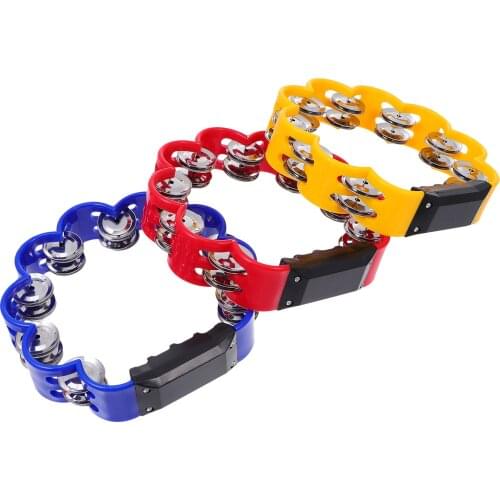 3Pcs Handheld Bells Handle Jingle Bells Music Enlightenment Toys Random Color
