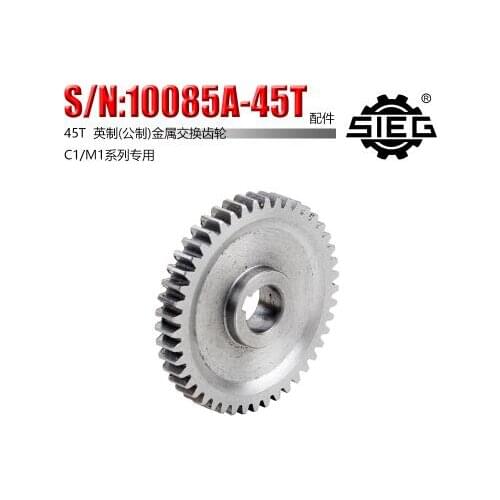Free shipping 1pc 45T SIEG: S / N: 10085B Exchange gears milling machines C1 M1 metal gear mini lathe gears Metal