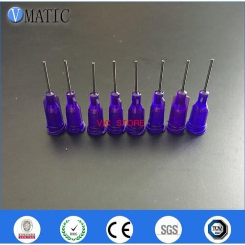 Free Shipping Super Deals 100Pcs 21G 1/2'' Inch Plastic Industrial Blunt Needles With Purple Color