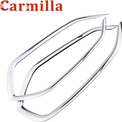 Carmilla Car ABS Chrome Front & Rear Fog Lamp Cover Sticker For Hyundai Tucson 2015 2016 Accessories