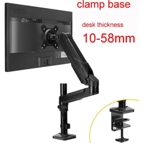 DL-TC12 Desktop 17-27" grommet clamp base LCD LED Monitor Holder Arm mechanic Spring Full Motion TV Mount Loading 2-6.5 kgs
