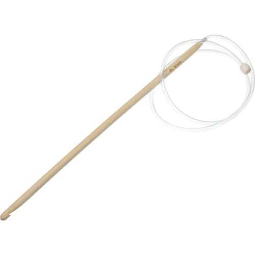 DoreenBeads 6.5mm Bamboo Afghan Tunisian Smooth Single Pointed Crochet Hook Needles Arts Craft 85cm(33 4/8") long, 1 PCs