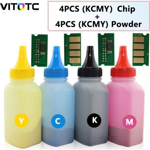 1Set Chip Toner Powder For Ricoh SPC250 SPC250DN SPC250SF SP C250 C250DN C250SF Printer Bottled Toner Refill Powder Reset Chips