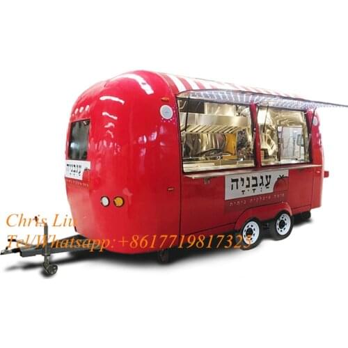 Commercial mobile coffee truck mobile kitchen trailer street ice cream cart for sale
